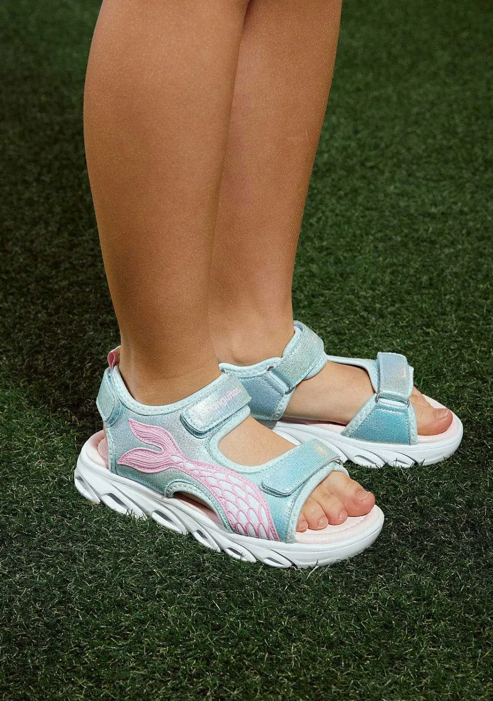 Sapatos De Menina-Conguitos Sandálias Esportivas Sereia Com Luzes