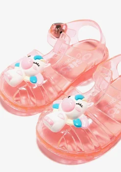 Sapatos De Menina-Conguitos Sandálias Gelatinosas Com Fivela Rosa