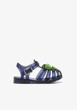 Sapatos De Menina-Conguitos Sandálias Gelatinosas Com Fivela Azul Marinho