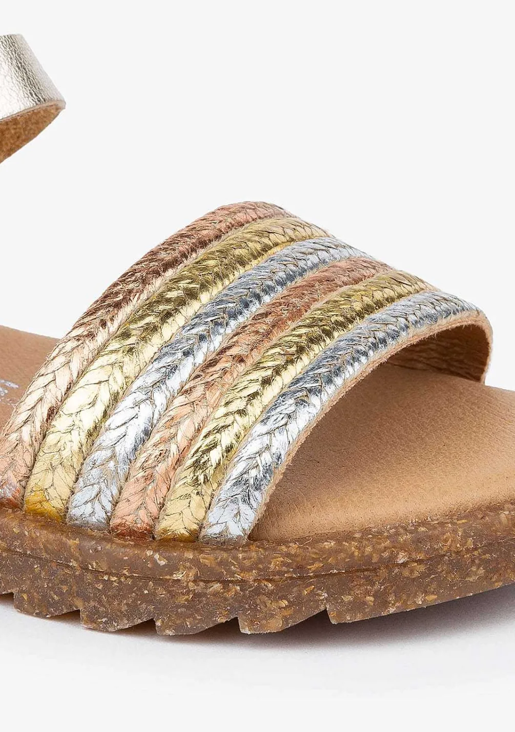 Sandálias-Conguitos Sandálias Metalizadas Multicor De Menina Pele