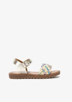 Sapatos De Menina-Conguitos Sandálias Metalizadas Trancadas Multicor De Menina