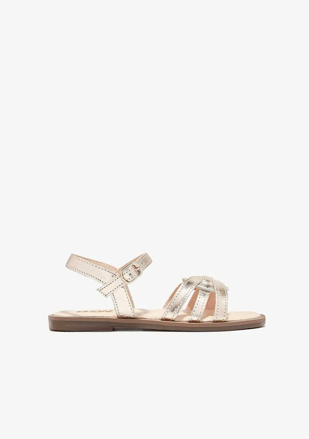 Sapatos De Menina-Conguitos Sandálias No Dourado P&B