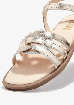 Sapatos De Menina-Conguitos Sandálias No Dourado P&B