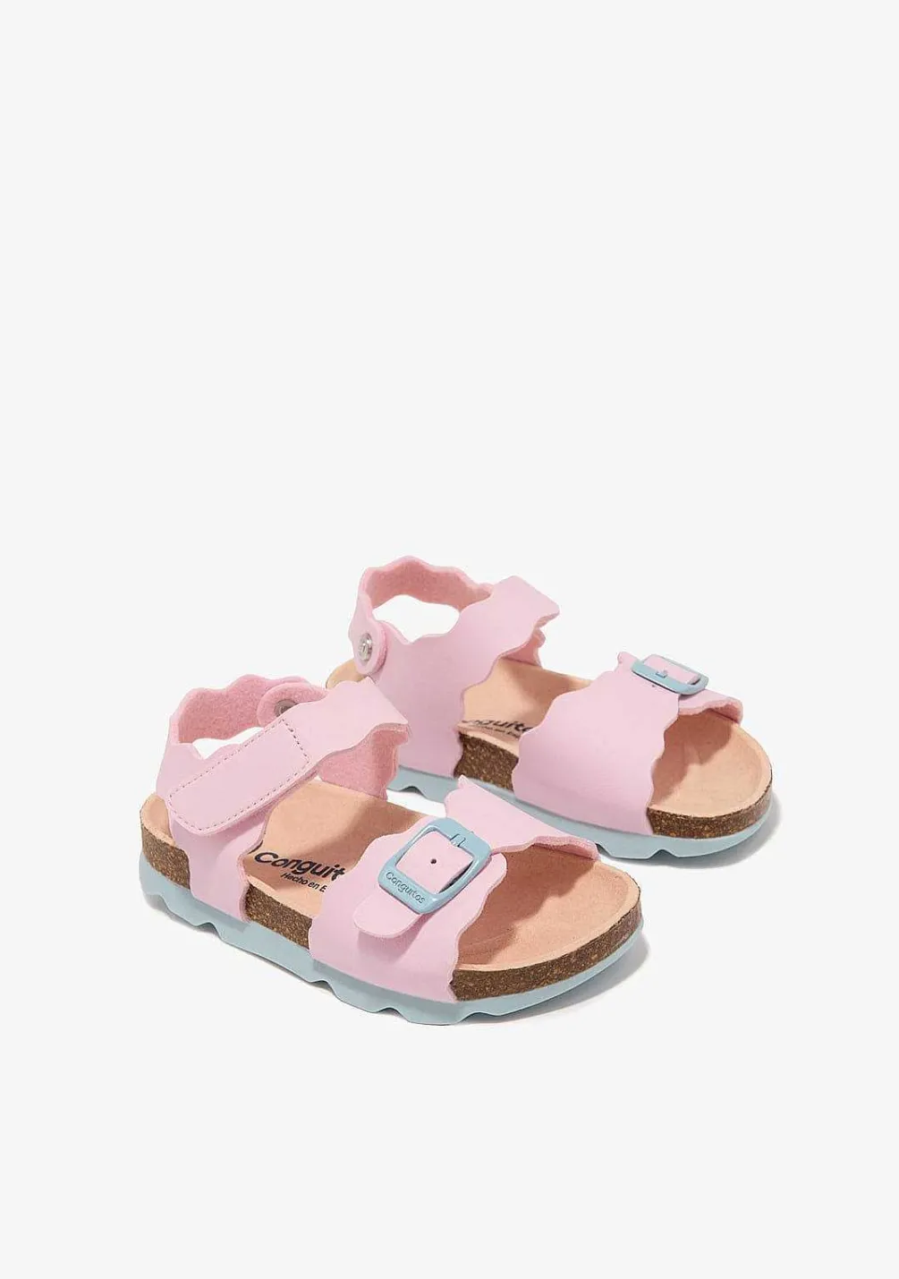Sapatos De Menina-Conguitos Sandálias Onda Bio Rosa