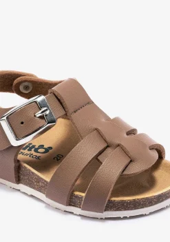 Sapatos De Bebé-Conguitos Sandálias Para Bebé Com Fivela Bio Taupe