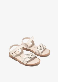 Sapatos De Menina-Conguitos Sandálias Trancadas Bege