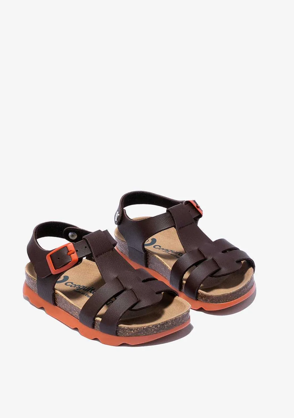 Sapatos De Menina-Conguitos Sandálias Unissex Com Fivela Biologica Marrom