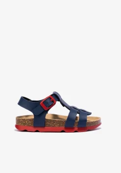 Sapatos De Menina-Conguitos Sandálias Unissex Com Fivela Biologica Azul Marinho