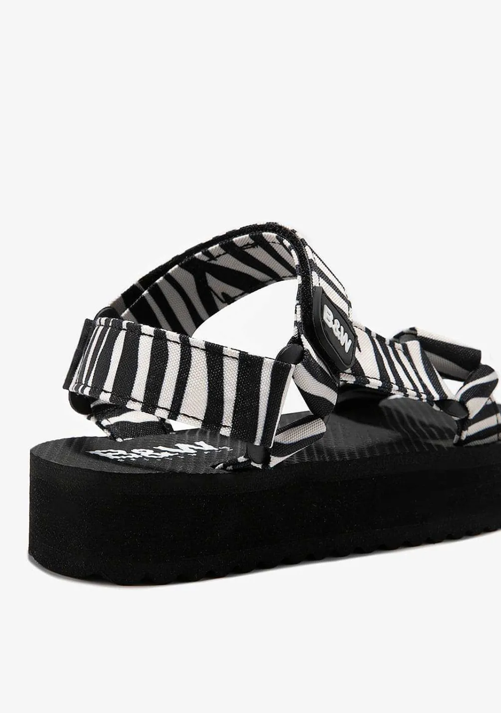 Sapatos De Menina-Conguitos Sandálias Zebra Com Plataforma P&B