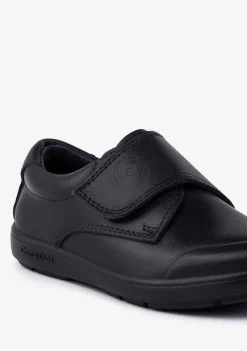 Calçados Escolares-Conguitos Sapatos Escolares De Couro Lavavel Azul Marinho Para Menino