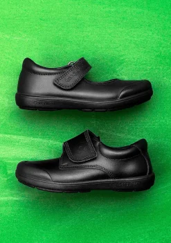 Sapatos De Menino-Conguitos Sapatos Escolares De Couro Preto Lavavel Para Menino