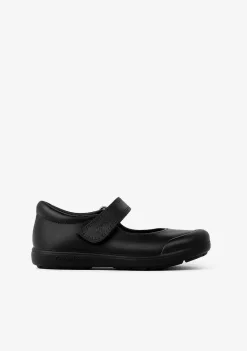Calçados Escolares-Conguitos Sapatos Escolares De Couro Preto Lavavel Para Menina