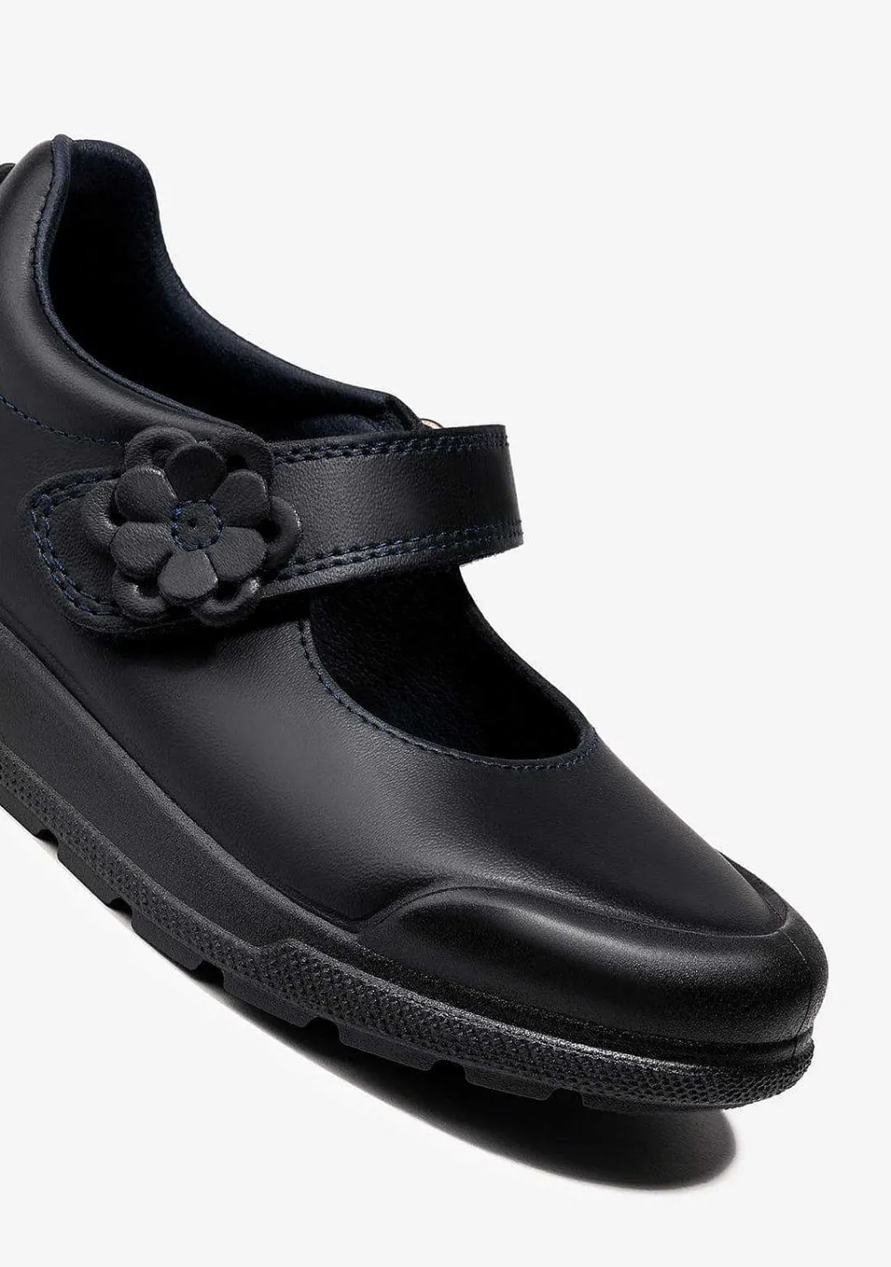 Sapatos De Menina-Conguitos Sapatos Escolares Femininos Com Flores Indestrutiveis Da Marinha