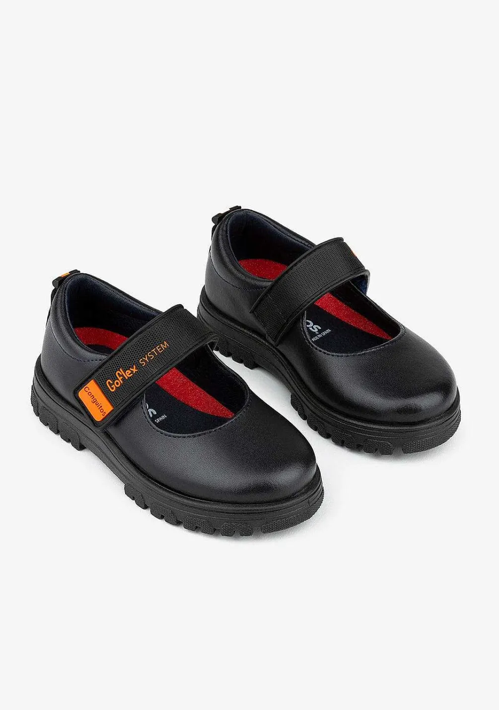 Sapatos De Menina-Conguitos Sapatos Escolares Femininos Do Sistema Goflex Da Marinha