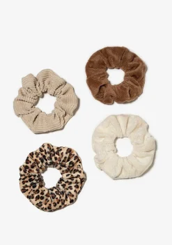 Todos Os Acessórios-Conguitos Scrunchies De Conjunto De Pele Cinza