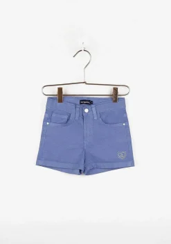 Roupas De Menina-Conguitos Shorts Basico Azul Claro De Menina