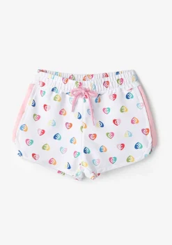 Roupas De Menina-Conguitos Shorts Esportivos Coracoes Multicoloridos