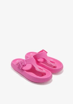 Sapatos De Menina-Conguitos Slides Com Fivela Fucsia