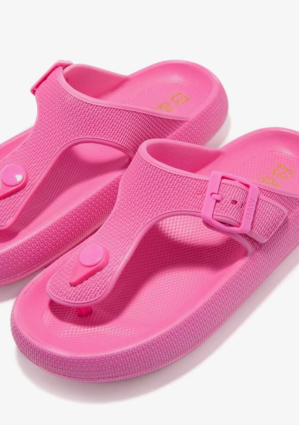 Sapatos De Menina-Conguitos Slides Com Fivela Fucsia
