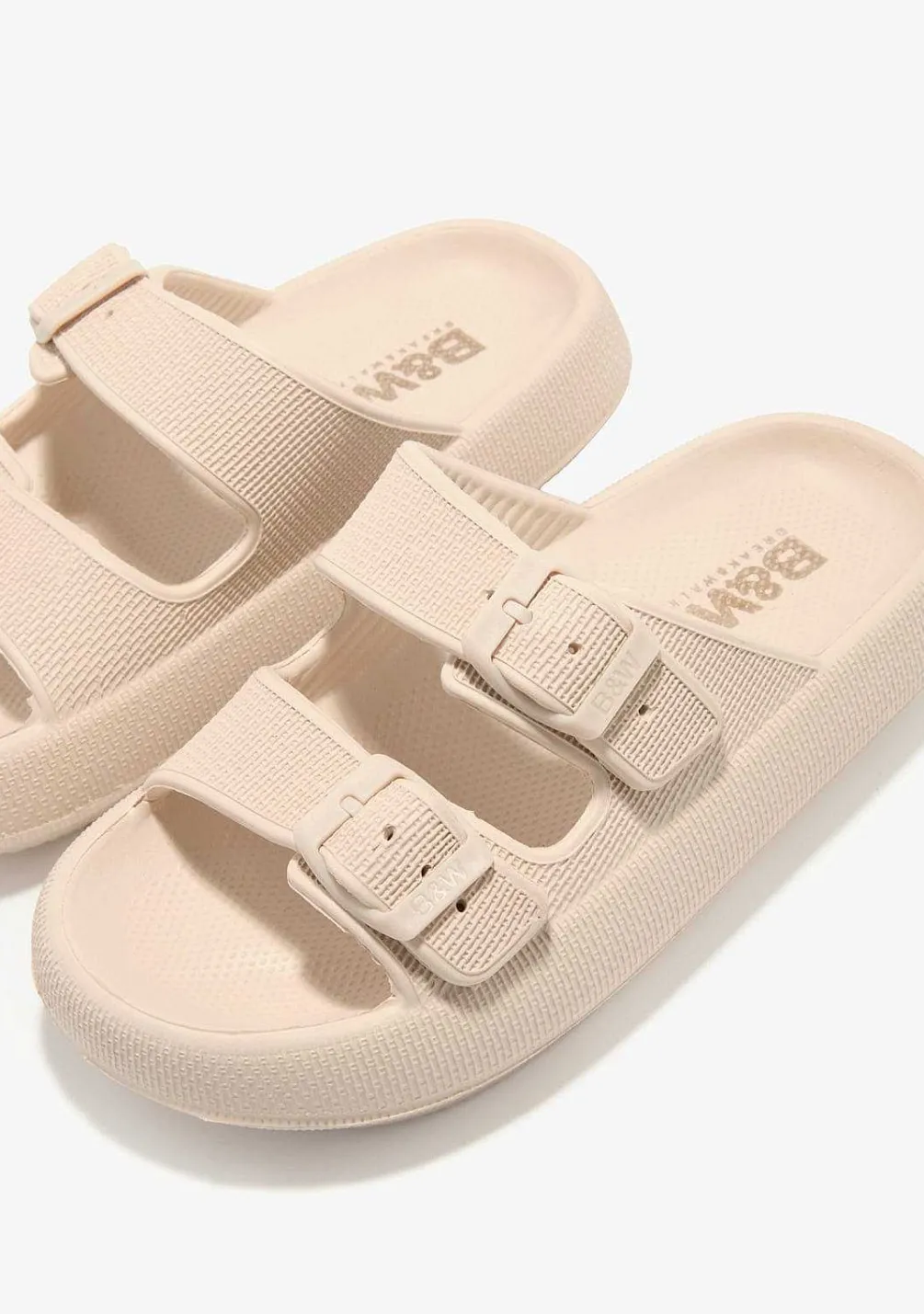 Sapatos De Menina-Conguitos Slides De Fivela Dupla Bege