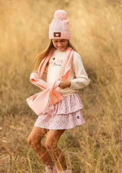 Moletons-Conguitos Sweatshirt Bege Flores Menina
