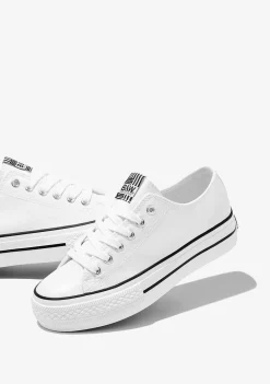 Tênis Casuais-Conguitos Tênis Basico Unissex Branco Lona P&B
