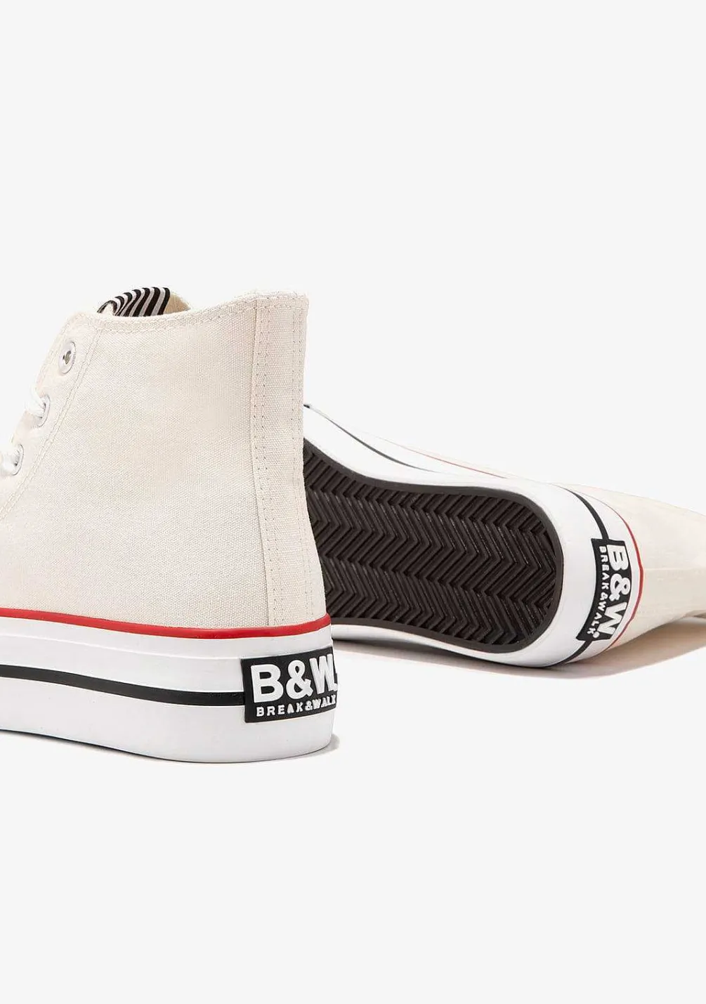 Tênis Casuais-Conguitos Tênis Cano Alto Basico Off White Preto E Branco