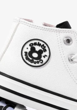 Tênis-Conguitos Tênis Cano Alto Com Logo Branco Para Bebé Napa