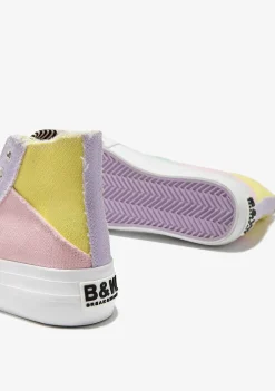 Tênis Casuais-Conguitos Tênis Cano Alto Multi Patchwork Preto E Branco
