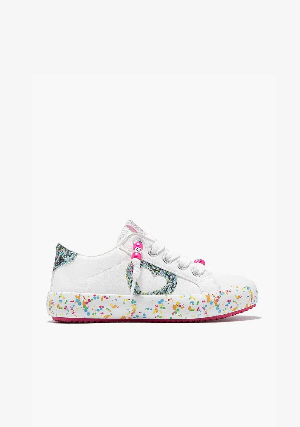 Sapatos De Menina-Conguitos Tênis Confetti Glitter Branco