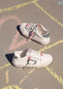 Sapatos De Menina-Conguitos Tênis Confetti Glitter Branco