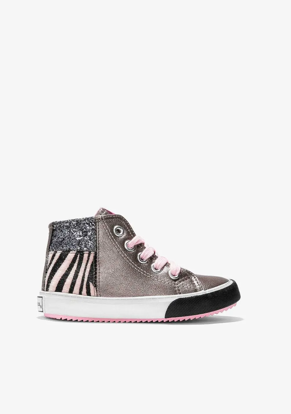 Tênis Casuais-Conguitos Tênis De Cano Alto Com Retalhos Multicoloridos Para Menina