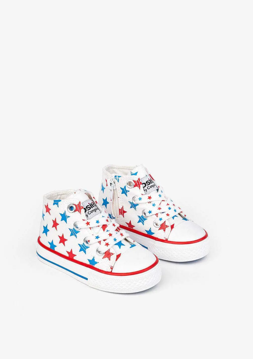 Tênis Casuais-Conguitos Tênis De Cano Alto De Lona Baby'S Stars