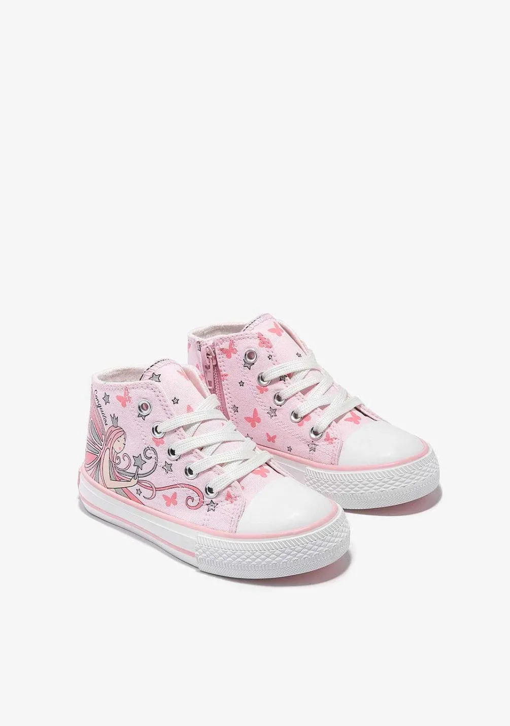 Tênis Casuais-Conguitos Tênis De Cano Alto Rosa Fairy