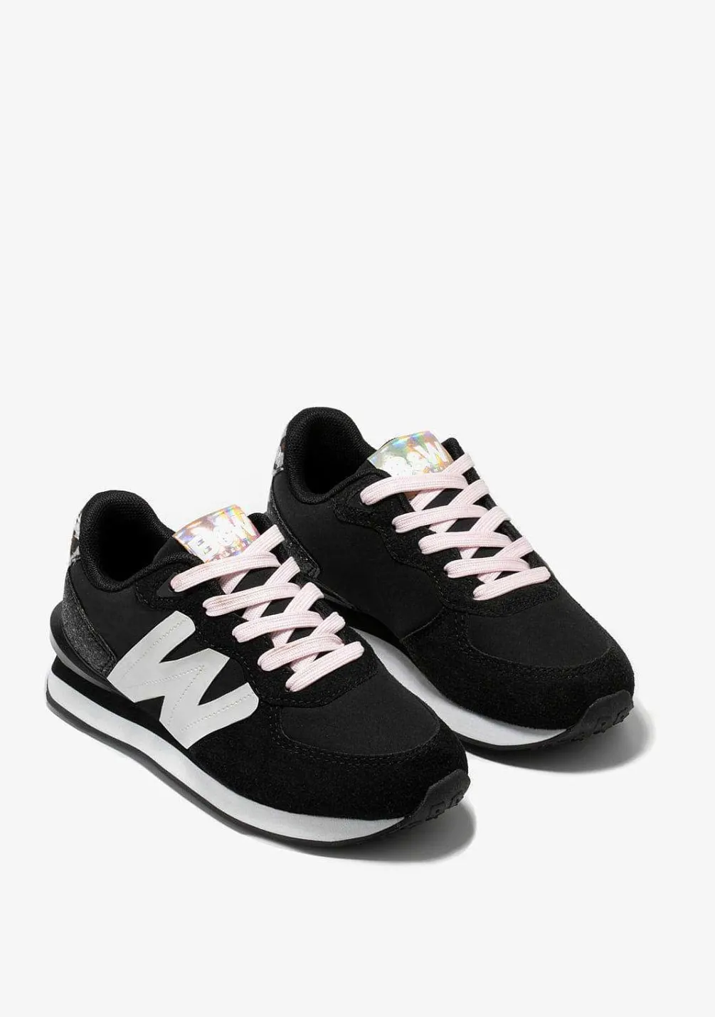 Tênis Casuais-Conguitos Tênis Feminino Preto Com Logo Preto E Branco
