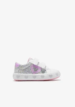 Tênis Casuais-Conguitos Tênis Glitter Coracao Branco