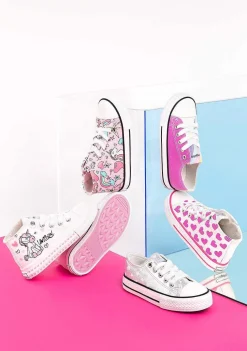 Tênis Casuais-Conguitos Tênis Hi-Top Feminino Branco Luz Solar