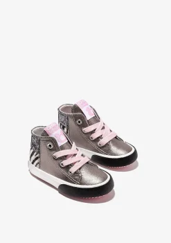 Tênis Casuais-Conguitos Tênis Hi-Top Patchwork Multicor Para Bebé