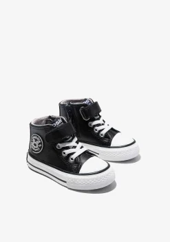 Tênis-Conguitos Tênis Hi-Top Preto Com Faixa Aderente Para Bebé Napa