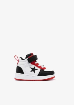 Tênis Com Luzes-Conguitos Tênis Hi-Top Star Preto Com Luzes Para Bebé