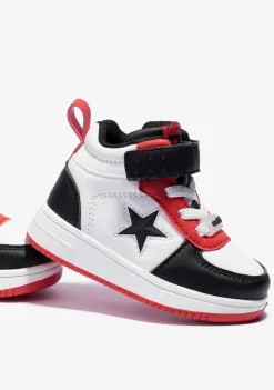 Tênis Com Luzes-Conguitos Tênis Hi-Top Star Preto Com Luzes Para Bebé