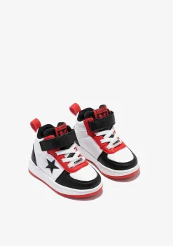 Tênis Com Luzes-Conguitos Tênis Hi-Top Star Preto Com Luzes Para Bebé