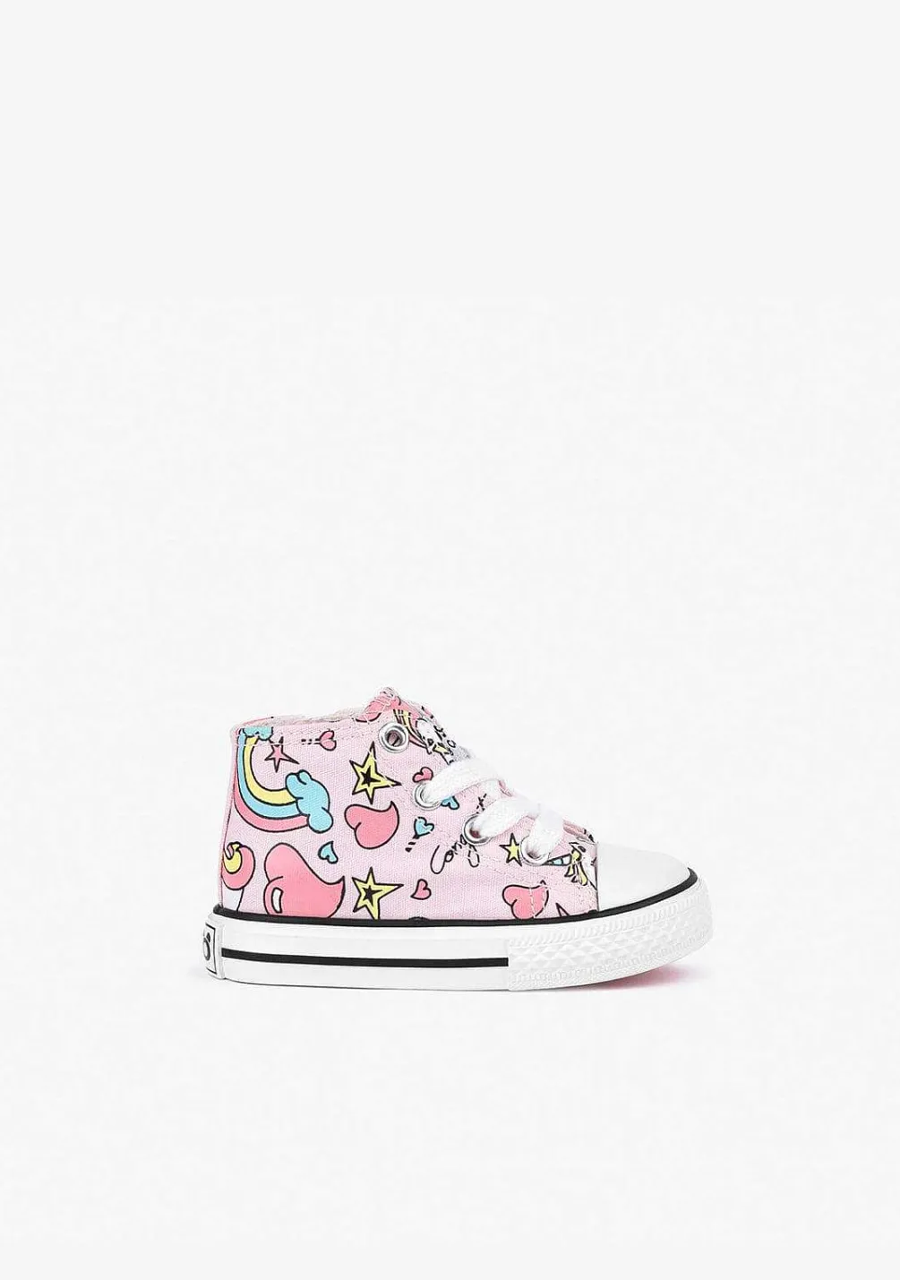 Tênis Casuais-Conguitos Tênis Hi-Top Unicornio Rosa Para Bebé
