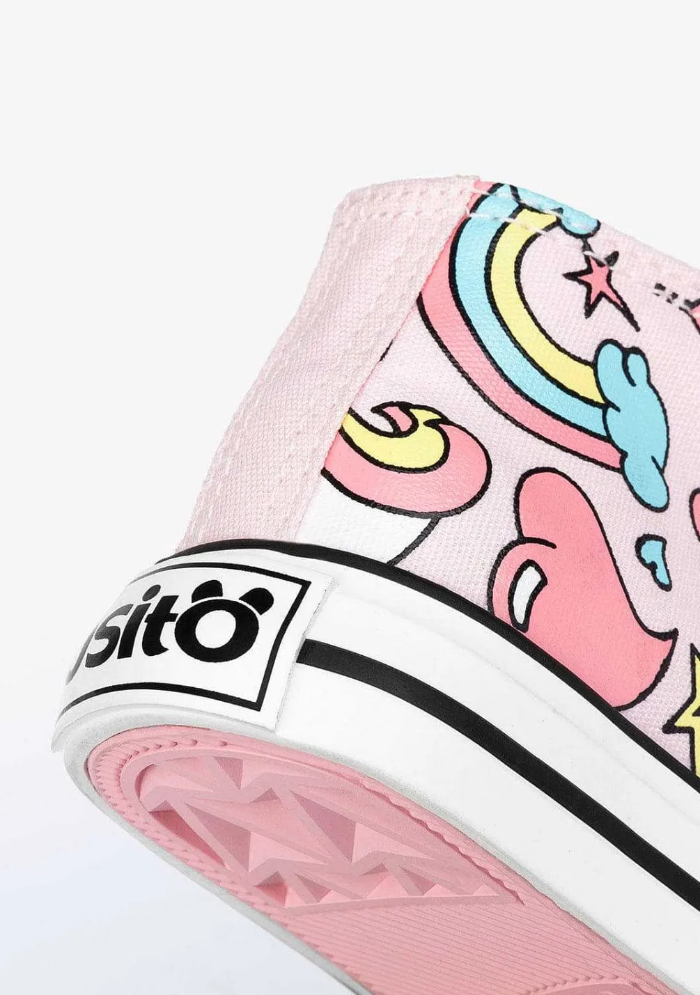 Tênis Casuais-Conguitos Tênis Hi-Top Unicornio Rosa Para Bebé