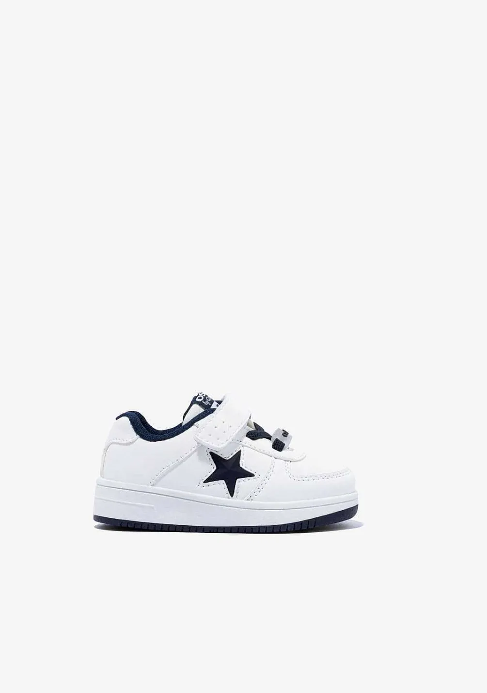 Tênis Com Luzes-Conguitos Tênis Infantil Branco Marinho Com Luzes Star