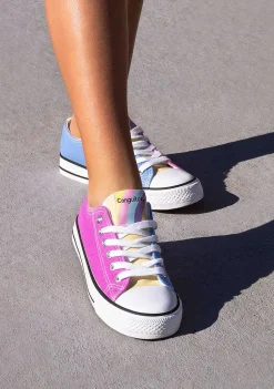 Tênis Casuais-Conguitos Tênis Multicoloridos De Luz Solar Para Menina