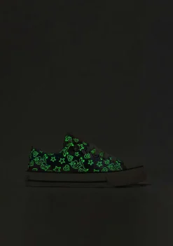 Sapatos De Menina-Conguitos Tênis Multicoloridos Que Brilham No Escuro