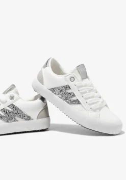Sapatos De Menina-Conguitos Tênis Prateado P&B