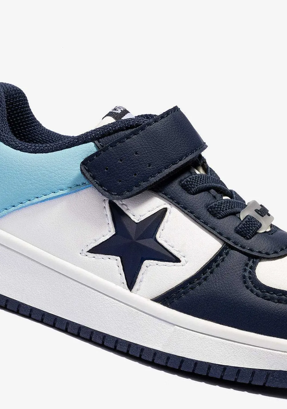 Tênis Com Luzes-Conguitos Tênis Unissex Branco Azul Com Luzes Star