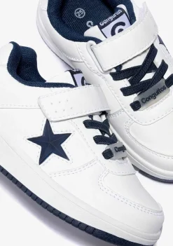Tênis Com Luzes-Conguitos Tênis Unissex Branco Marinho Com Luzes Star